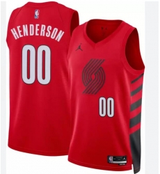 Men Jordan Adult Portland Trail Blazers Scoot Henderson Red Statement Jersey