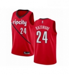 Womens Portland Trail Blazers 24 Kent Bazemore Red Swingman Jersey Earned Edition 