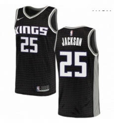 Mens Nike Sacramento Kings 25 Justin Jackson Authentic Black NBA Jersey Statement Edition 