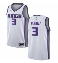 Mens Nike Sacramento Kings 3 Yogi Ferrell Swingman White NBA Jersey Association Edition 