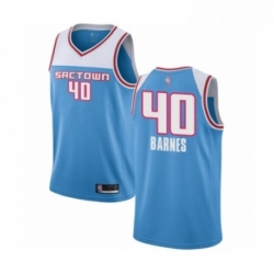 Womens Sacramento Kings 40 Harrison Barnes Swingman Blue Basketball Jersey 2018 19 City Edition 