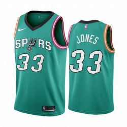 Men San Antonio Spurs 33 Tre Jones 2022 23 Teal City Edition Stitched Jersey