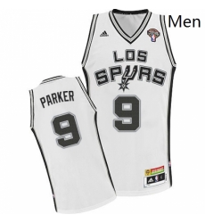 Mens Adidas San Antonio Spurs 9 Tony Parker Swingman White Latin Nights NBA Jersey