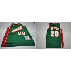 SuperSonics 20 Gary Payton Green 1995 96 Hardwood Classics Jersey