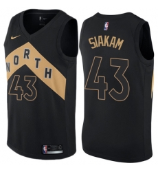 Men 43 swingman pascal siakam toronto raptors jersey nike nba black city edition