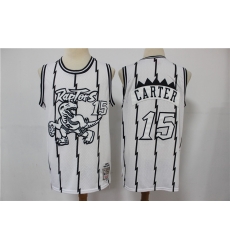 Men Toronto Raptors Vince Carter 15 White Michell Ness Jersey