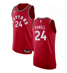 Mens Nike Toronto Raptors 24 Norman Powell Authentic Red Road NBA Jersey Icon Edition 