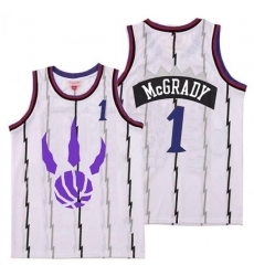 Raptors 1 Tracy McGrady White Logo Retro Jersey 5