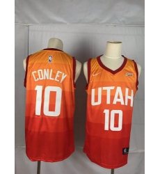 Jazz 10 Mike Conley Orange City Edition Nike Swingman Jersey