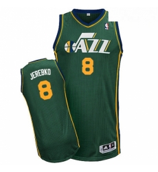 Mens Adidas Utah Jazz 8 Jonas Jerebko Authentic Green Alternate NBA Jersey 