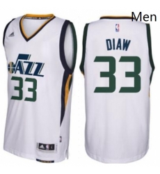 Mens Utah Jazz 33 Boris Diaw adidas White New Swingman Home Jersey 