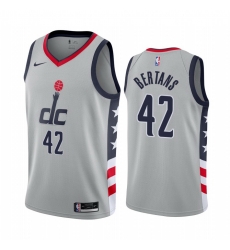 Men Nike Washington Wizards 42 Davis Bertans Gray NBA Swingman 2020 21 City Edition Jersey