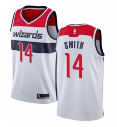 Mens Nike Washington Wizards 14 Jason Smith Authentic White Home NBA Jersey Association Edition