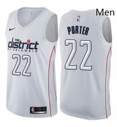 Mens Nike Washington Wizards 22 Otto Porter Swingman White NBA Jersey City Edition 