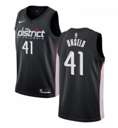 Youth Nike Washington Wizards 41 Wes Unseld Swingman Black NBA Jersey City Edition