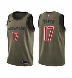 Youth Washington Wizards 17 Isaac Bonga Swingman Green Salute to Service Basketball Jersey 