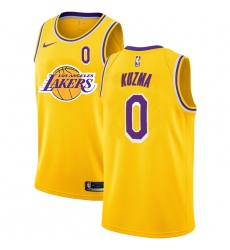 Lakers 0 Kyle Kuzma Yellow 2020 2021 New City Edition Nike Swingman Jerseys