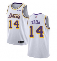 Lakers  14 Danny Green White Basketball Swingman Association Edition Jersey