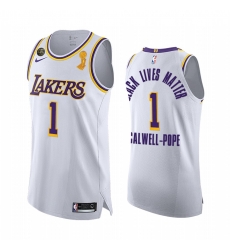 Lakers kentavious caldwell pope white 2020 nba finals champions blm jersey