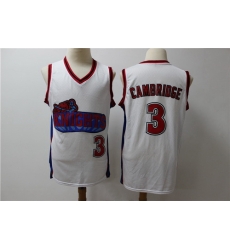 Los Angeles Knights 3 Calvin Cambridge White Movie Basketball Jersey