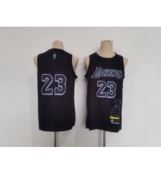 Men Los Angeles Lakers 23 LeBron James Black Stitched Basketball Jersey