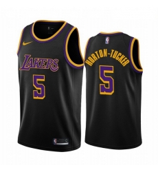 Men Los Angeles Lakers 5 Talen Horton Tucker Black NBA Swingman 2020 21 Earned Edition Jer