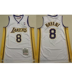 Men Los Angeles Lakers 8 Kobe Bryant Yellow Throwback Stitched Basketball Jersey