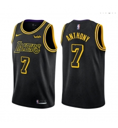 Men Los Angeles Lakers Carmelo Anthony Mamba Inspired Black 2021 Stitched NBA Jersey