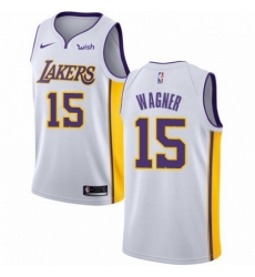 Mens Nike Los Angeles Lakers 15 Moritz Wagner Swingman White NBA Jersey Association Edition 