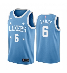 Women Nike Los Angeles Lakers 6 LeBron James Blue Minneapolis All Star Classic Women NBA Jersey