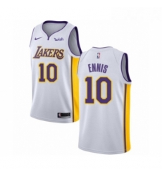 Womens Los Angeles Lakers 10 Tyler Ennis Authentic White Basketball Jersey Association Edition