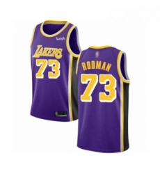 Womens Los Angeles Lakers 73 Dennis Rodman Authentic Purple Basketball Jerseys Icon Edition