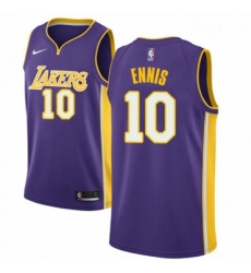 Womens Nike Los Angeles Lakers 10 Tyler Ennis Authentic Purple NBA Jersey Icon Edition