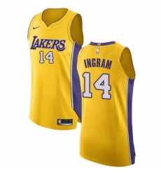 Womens Nike Los Angeles Lakers 14 Brandon Ingram Authentic Gold Home NBA Jersey Icon Edition