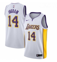 Womens Nike Los Angeles Lakers 14 Brandon Ingram Swingman White NBA Jersey Association Edition