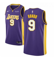 Womens Nike Los Angeles Lakers 9 Rajon Rondo Swingman Purple NBA Jersey Statement Edition 