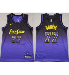 Youth Los Angeles Lakers 77 Luka Doncic Purple 2024 25 City Edition Stitched Basketball Jersey Youth Los Angeles Lakers 77 Luka Doncic Purple 2024 25 City Edition Stitched Basketball Jersey
