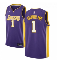 Youth Nike Los Angeles Lakers 1 Kentavious Caldwell Pope Swingman Purple NBA Jersey Statement Edition 