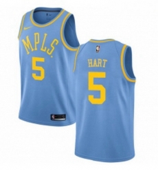 Youth Nike Los Angeles Lakers 5 Josh Hart Swingman Blue Hardwood Classics NBA Jersey 