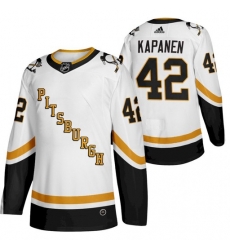 Men Penguins 42 Kasperi Kapanen 2021 Reverse Retro White Jersey