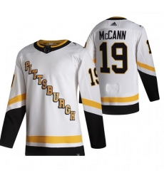 Men Pittsburgh Penguins 19 Jared McCann White Adidas 2020 21 Reverse Retro Alternate NHL Jersey