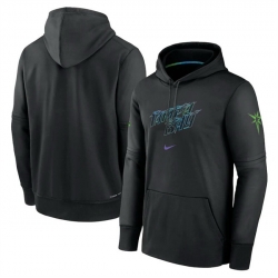 Men Tampa Bay Rays Black 2024 City Connect Collection Practice Performance Pullover Hoodie