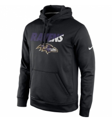 NFL Mens Baltimore Ravens Nike Black Kick Off Staff Performance Pullover Hoodie