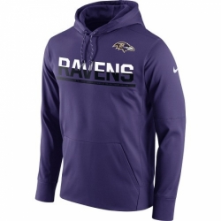 NFL Mens Baltimore Ravens Nike Sideline Circuit Purple Pullover Hoodie