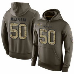 NFL Nike Baltimore Ravens 50 Albert McClellan Green Salute To Service Mens Pullover Hoodie