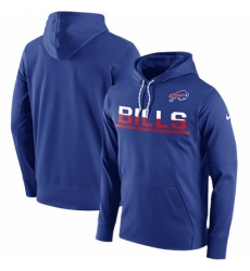 NFL Mens Buffalo Bills Nike Royal Sideline Circuit Pullover Performance Hoodie