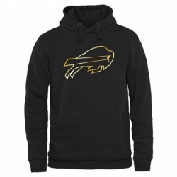 NFL Mens Buffalo Bills Pro Line Black Gold Collection Pullover Hoodie