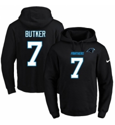 NFL Mens Nike Carolina Panthers 7 Harrison Butker Black Name Number Pullover Hoodie