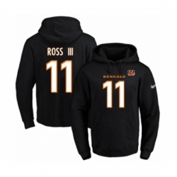 Football Mens Cincinnati Bengals 11 John Ross Black Name Number Pullover Hoodie