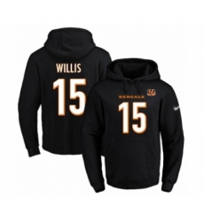 Football Mens Cincinnati Bengals 15 Damion Willis Black Name Number Pullover Hoodie